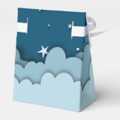 Niedliche blaue Wolken bei Nachtwache Geschenkschachtel (Rückseite)