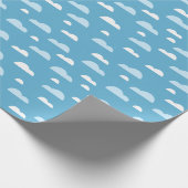 Niedliche Blaue Wolken und Himmel Geschenkpapier (Ecke)