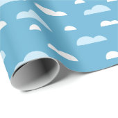 Niedliche Blaue Wolken und Himmel Geschenkpapier (Rolleneckpunkt)