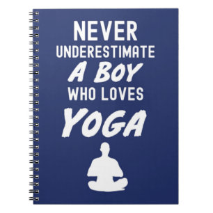 Niedliche blaue Yoga-Geschenke für Kinder Notizblock