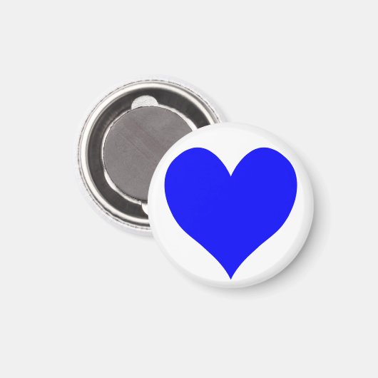 Niedliche Blauer Herzform Magnet (Vorderseite/Rückseite)