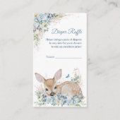 Niedliche Blauer und Beige Blütendusche Begleitkarte (Vorderseite)