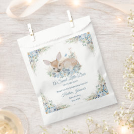 Niedliche Blauer und Beige Blütendusche Geschenktütchen