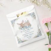 Niedliche Blauer und Beige Blütendusche Geschenktütchen (Versiegelt)
