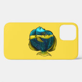 Niedliche bläuliche Gelbkinder Case-Mate iPhone Hülle (Rückseite (Horizontal))