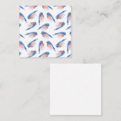 Niedliche Blauvögel in der Wasserfarbe Begleitkarte (Vorne/Hinten)