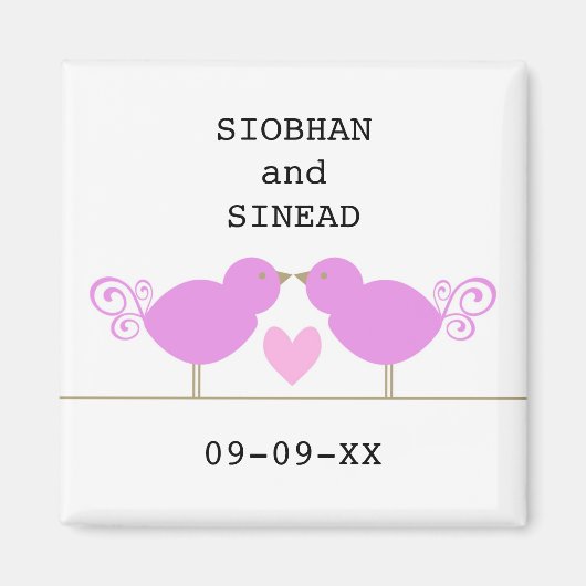 Niedliche Blauvögel Lesbische Sonderdatenzeitschri Magnet (Vorne)