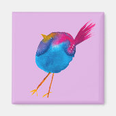 Niedliche Blauvogelwasserfarbe Magnet (Vorne)