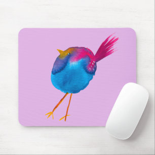 Niedliche Blauvogelwasserfarbe Mousepad