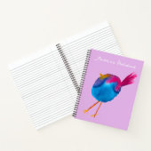 Niedliche Blauvogelwasserfarbe Notizblock (Innenseite)