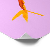 Niedliche Blauvogelwasserfarbe Poster (Ecke)