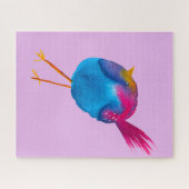 Niedliche Blauvogelwasserfarbe Puzzle (Horizontal)