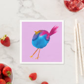 Niedliche Blauvogelwasserfarbe Serviette (Beispiel)