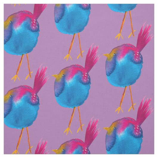 Niedliche Blauvogelwasserfarbe Stoff (Muster)