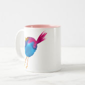 Niedliche Blauvogelwasserfarbe Zweifarbige Tasse (Vorderseite Links)