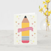 Niedliche Bleistift-Karte des Lehrers Nummer eins Karte (Gelbe Blume)