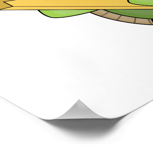 niedliche Bleistiftschildkröte Poster (Ecke)