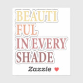 Niedliche Blende, schön in jedem Schatten Aufkleber (Blatt)