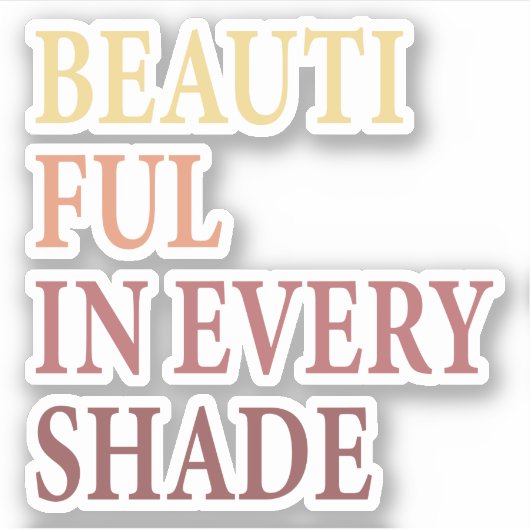 Niedliche Blende, schön in jedem Schatten Aufkleber (Vorderseite)