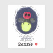 Niedliche Blitzfehler-Firefrefly-Cartoon-Abbildung Aufkleber (Blatt)