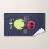 Niedliche Blitzfehler-Firefrefly-Cartoon-Abbildung Badhandtuch Set (Handtuch)