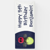 Niedliche Blitzfehler-Firefrefly-Cartoon-Abbildung Banner (Vertikal)