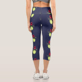 Niedliche Blitzfehler-Firefrefly-Cartoon-Abbildung Capri Leggings (Rückseite)