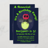 Niedliche Blitzfehler-Firefrefly-Cartoon-Abbildung Einladung (Vorne/Hinten)