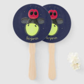 Niedliche Blitzfehler-Firefrefly-Cartoon-Abbildung Fächer (Vorne und Hinten)