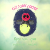 Niedliche Blitzfehler-Firefrefly-Cartoon-Abbildung Fensteraufkleber (Blatt 3)