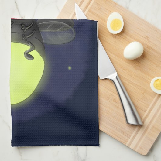 Niedliche Blitzfehler-Firefrefly-Cartoon-Abbildung Geschirrtuch (Viertel Falte)