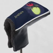 Niedliche Blitzfehler-Firefrefly-Cartoon-Abbildung Golf Headcover (3/4 Vorderseite)