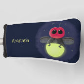 Niedliche Blitzfehler-Firefrefly-Cartoon-Abbildung Golf Headcover (Vorderseite)