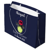 Niedliche Blitzfehler-Firefrefly-Cartoon-Abbildung Große Geschenktüte (Rückseite Schrägansicht)