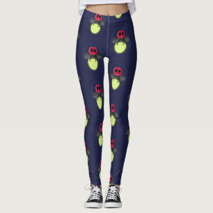 Niedliche Blitzfehler-Firefrefly-Cartoon-Abbildung Leggings