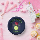 Niedliche Blitzfehler-Firefrefly-Cartoon-Abbildung Pappteller (Party)