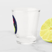 Niedliche Blitzfehler-Firefrefly-Cartoon-Abbildung Schnapsglas (Rechts)