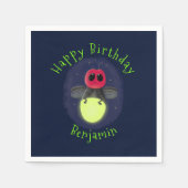 Niedliche Blitzfehler-Firefrefly-Cartoon-Abbildung Serviette (Vorderseite)