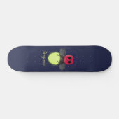 Niedliche Blitzfehler-Firefrefly-Cartoon-Abbildung Skateboard (Horizontal)