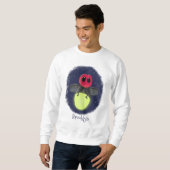 Niedliche Blitzfehler-Firefrefly-Cartoon-Abbildung Sweatshirt (Vorne ganz)