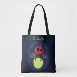Niedliche Blitzfehler-Firefrefly-Cartoon-Abbildung Tasche