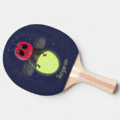 Niedliche Blitzfehler-Firefrefly-Cartoon-Abbildung Tischtennis Schläger (Seitenansicht)
