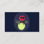 Niedliche Blitzfehler-Firefrefly-Cartoon-Abbildung Visitenkarte (Rückseite)