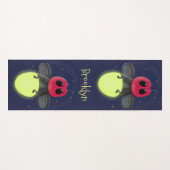 Niedliche Blitzfehler-Firefrefly-Cartoon-Abbildung Yogamatte (Vorderseite (Horizontal))