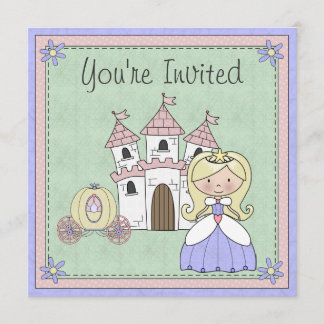 Niedliche Blond Princess Fairy Tale Einladung zum 