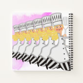 Niedliche blonde Girl Koch personalisiertes Kochbu Notizblock (Rückseite)