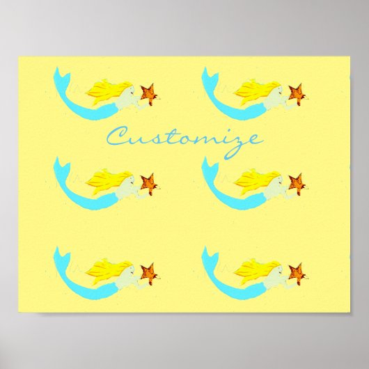 Niedliche Blonde Mermaids mit Star Thunder_Cove Poster (Vorne)