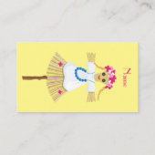 Niedliche Blonde Pigtails Visitenkarte (Rückseite)