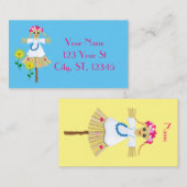 Niedliche Blonde Pigtails Visitenkarte (Vorne/Hinten)