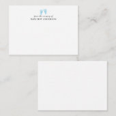 Niedliche Blue Baby Fußabdrücke aus dem Kinderzimm Mitteilungskarte (Vorne/Hinten)